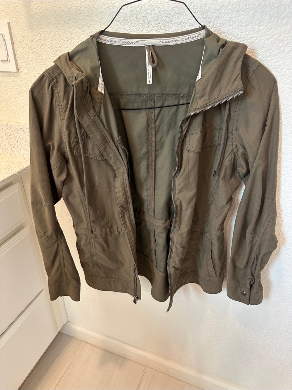 Kuhl Olive Green Hooded Utility Jacket